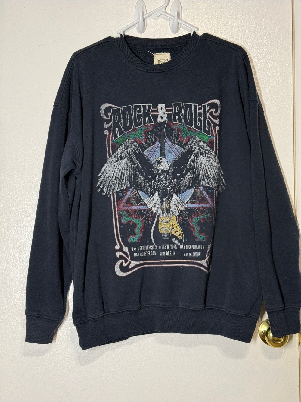 Modish Rebel rock and roll crewneck